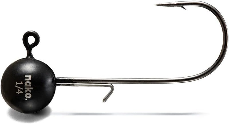 Nako 200% Sensitive Tungsten Ball Jig Heads - 5 Pack - No Chip Black - Tungsten Fishing Jig Heads, 1/32, 1/16, 1/8, 3/16, 1/4, 3/8oz, Damiki Rig Jig Heads - Image 2